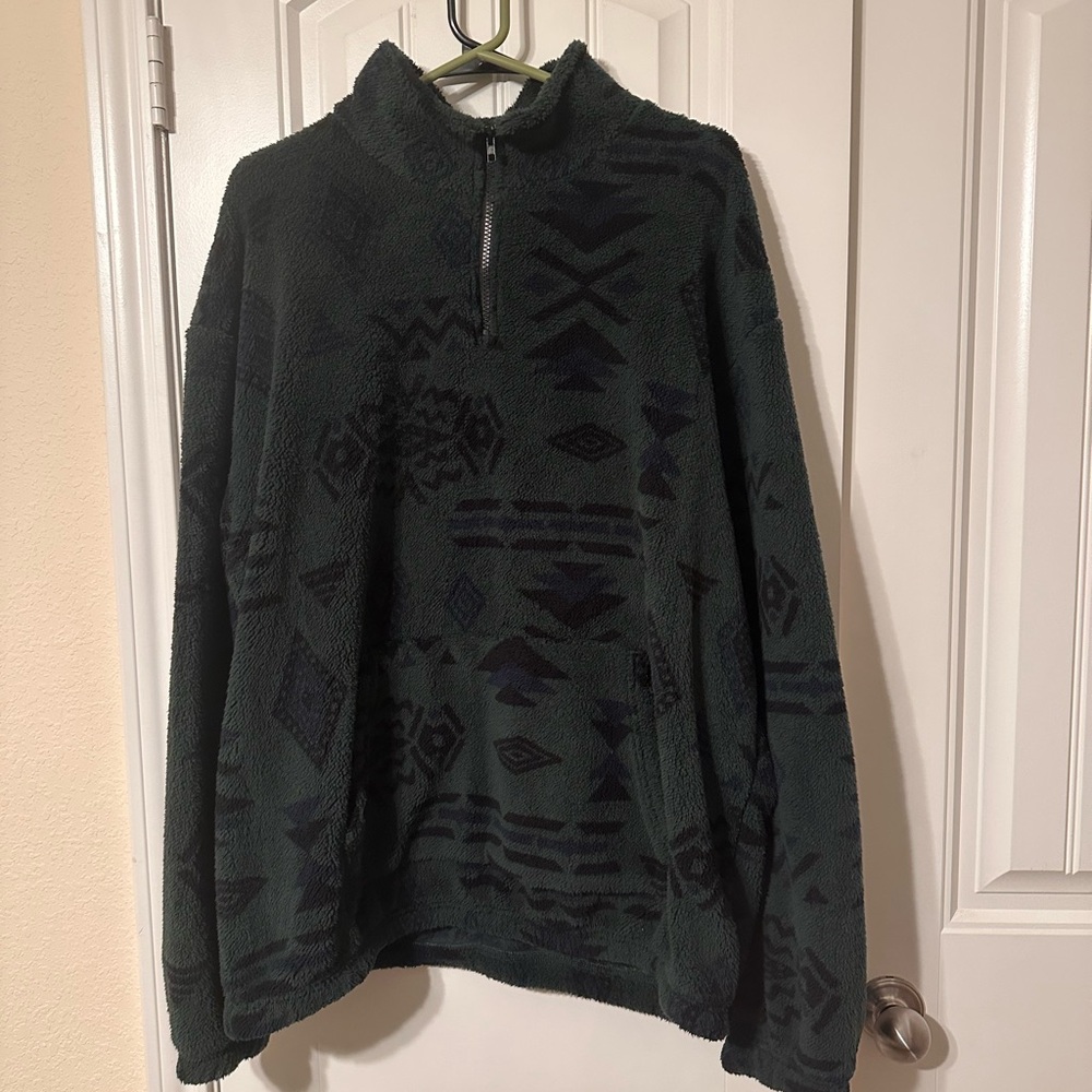 Men's Green Patterned Sweater